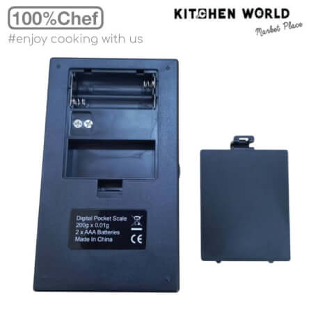 เครื่องชั่งวัตถุดิบขนาดพกพา 100% Chef 130/0001 เริ่มต้น 0.01 กรัม_5